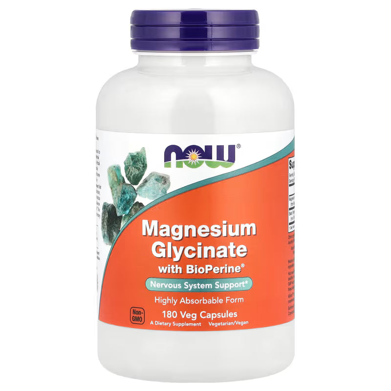 NOW Foods Magnesium Glycinate 甘氨酸鎂 180粒 | 高吸收 改善睡眠 舒緩壓力 肌肉放鬆