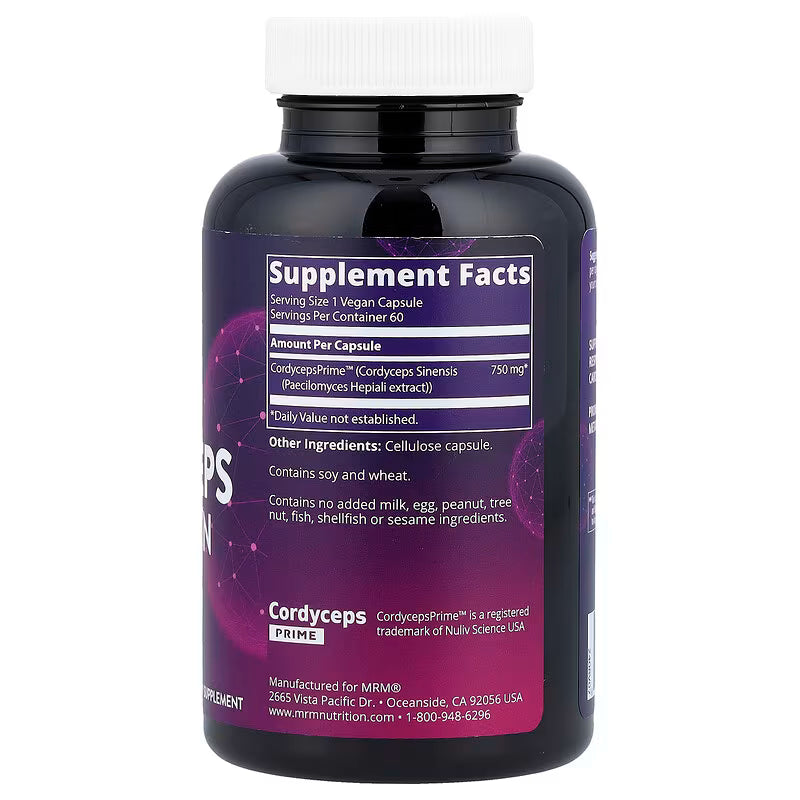 MRM Nutrition Cordyceps CS-4 冬蟲夏草 60粒 750mg | 提升耐力 增強體能 支援免疫 呼吸系統健康