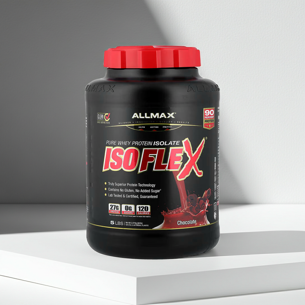 ALLMAX ISOFLEX® 全分離乳清蛋白 5磅 - 27g蛋白質,超低脂低碳,減脂期必備