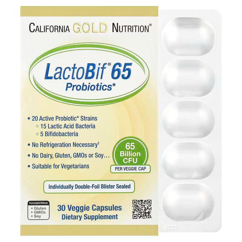 California Gold Nutrition LactoBif 益生菌 Probiotics | 50億/300億/650億/1000億 CFU 腸道健康 免疫支援