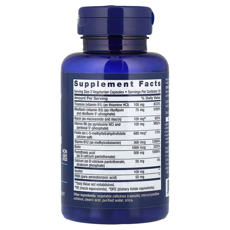 Life Extension BioActive Complete B-Complex 60粒 | 生物活性形式 提升能量 消除疲勞 支援神經健康