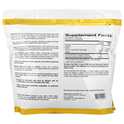 California Gold Nutrition CollagenUP® 水解海洋膠原蛋白肽 + 透明質酸 + 維他命C | 美肌護膚 頭髮指甲關節全效支援