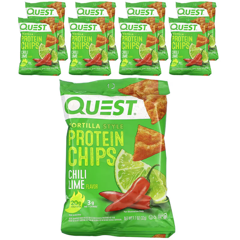 Quest Nutrition 高蛋白薯片 Protein Chips 8包裝 | 每包 19g 蛋白質 低卡零食 健身必備