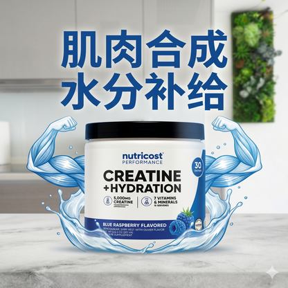 Nutricost Creatine 5000mg 肌酸水合配方 | 增肌長肉同時補水