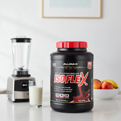 ALLMAX ISOFLEX® 全分離乳清蛋白 5磅 - 27g蛋白質，超低脂低碳，減脂期必備