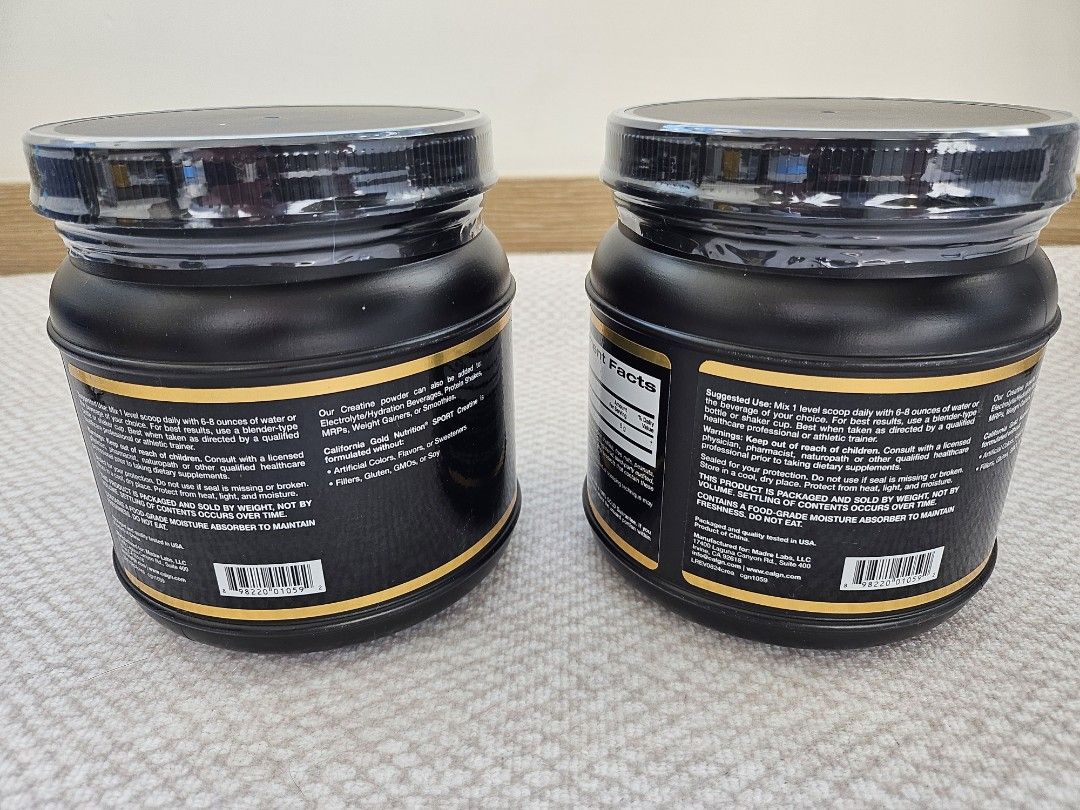 California Gold Nutrition 水肌酸粉 Creatine Monohydrate, 健身增肌、提升爆發力